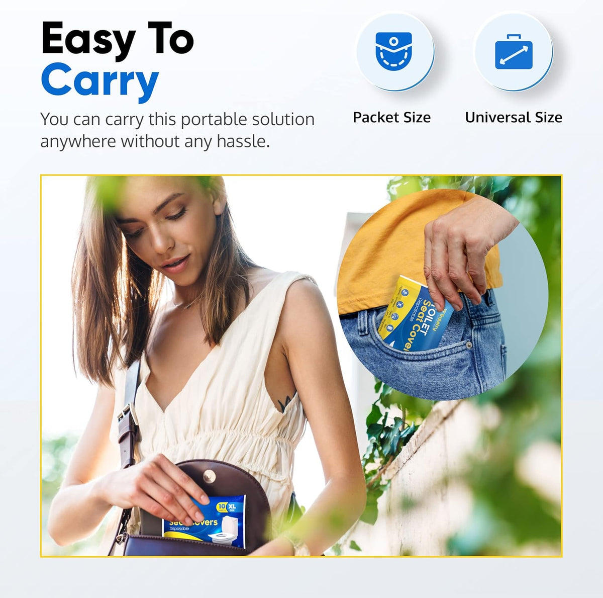 Toilet Seat Covers Disposable Flushable Travel Pack of 100 XL-Disposable Toilet Seat