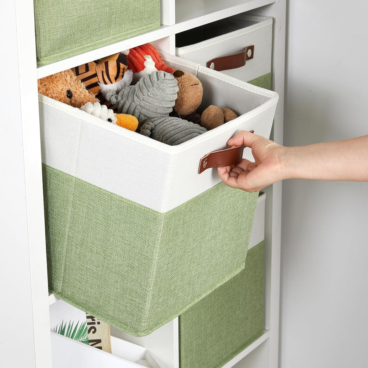 DULLEMELO Fabric Storage Cubes, 12x12 Storage Cube Bins for Organizing, Foldable Storage Baskets