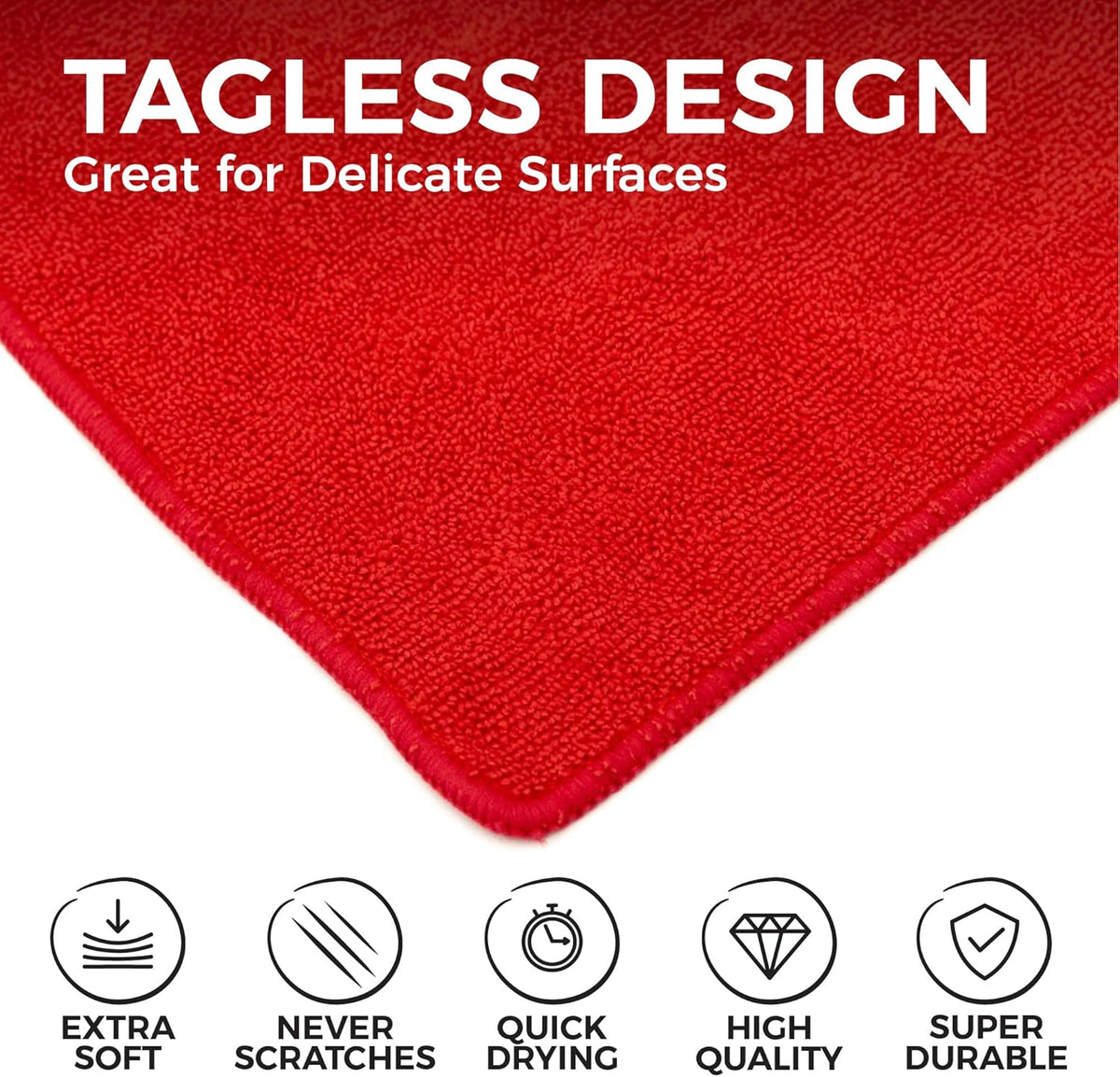 The Rag Company - All-Purpose Microfiber Terry Cleaning Towels - Commercial Grade, Highly