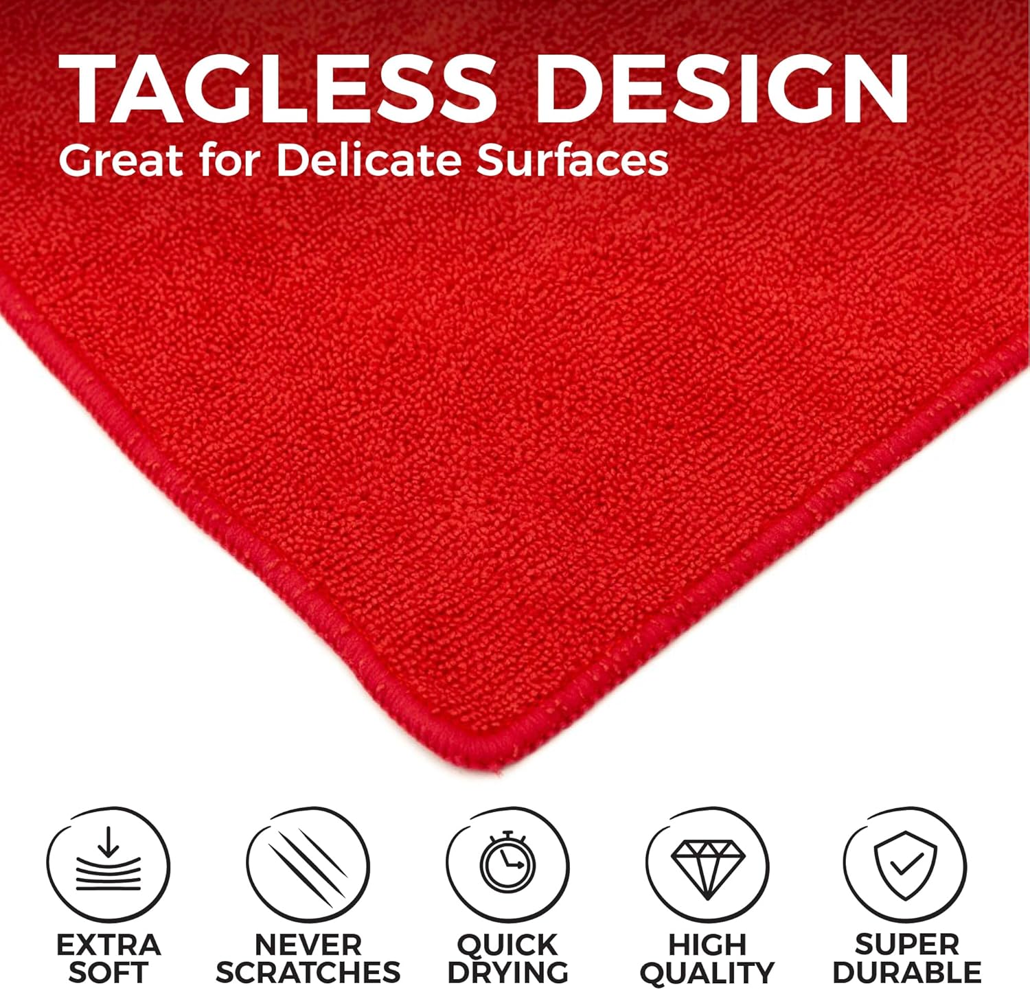 The Rag Company - All-Purpose Microfiber Terry Cleaning Towels - Commercial Grade, Highly