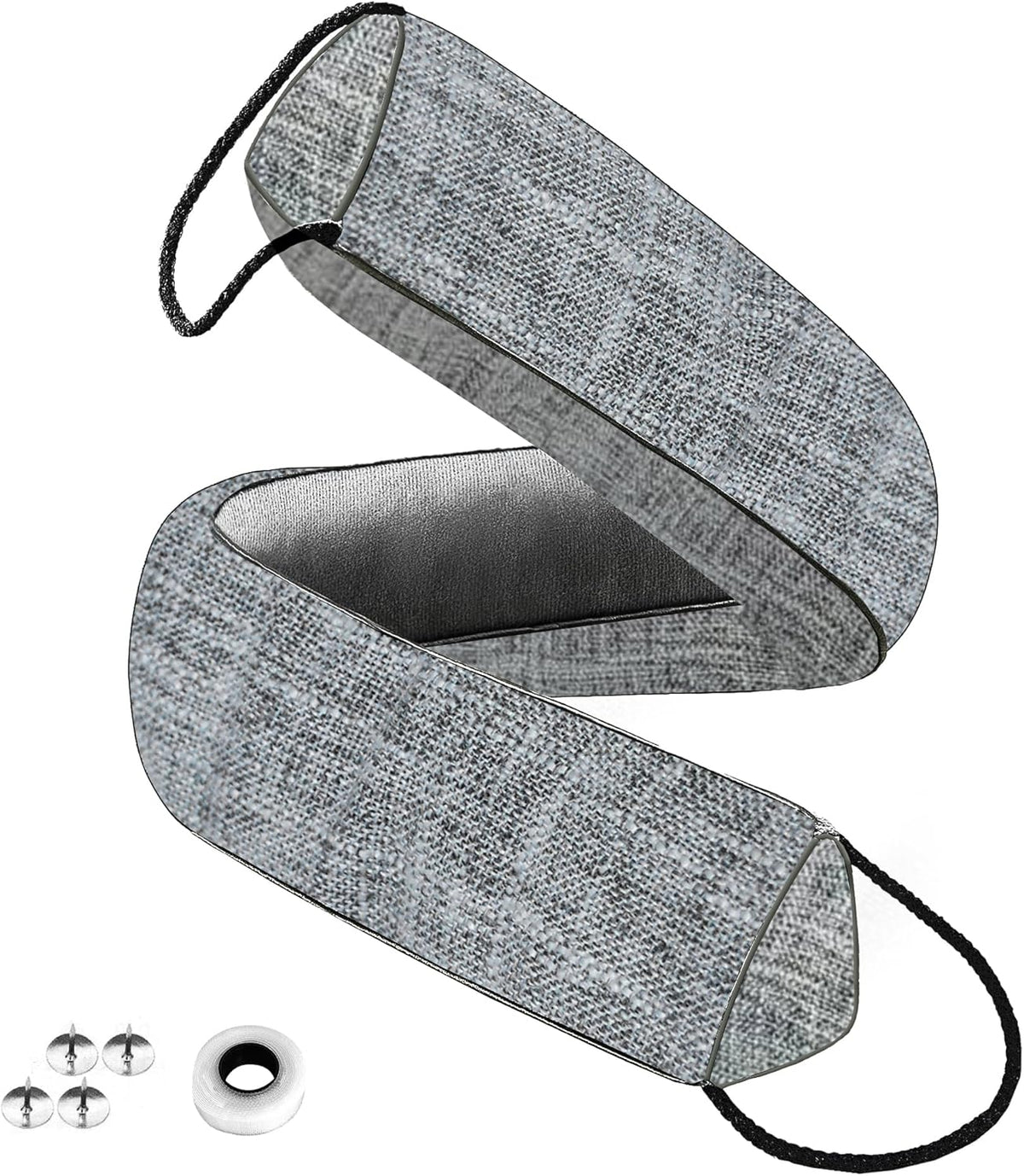 QUOLIX Triangle Under-Door Draft Stopper, 32" Noise Blocker, Weighted Weather Stripping, Gray