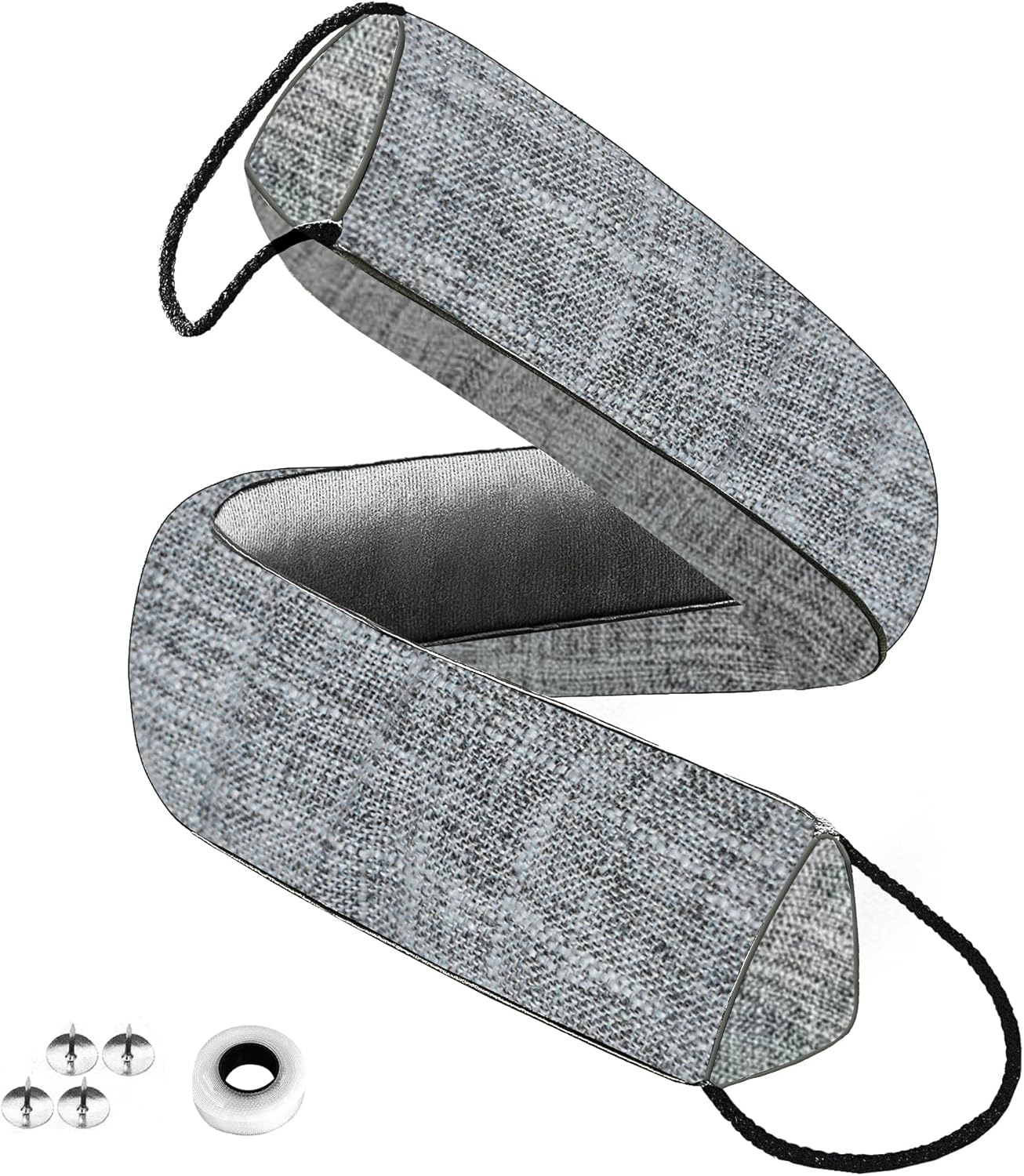 QUOLIX Triangle Under-Door Draft Stopper, 32" Noise Blocker, Weighted Weather Stripping, Gray