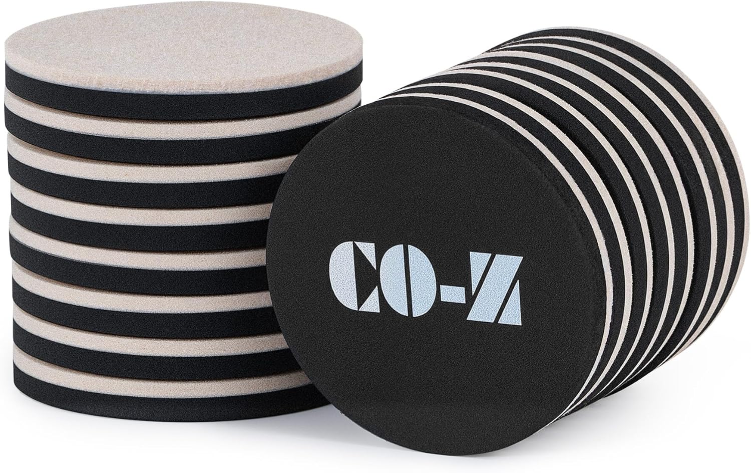 CO-Z 16pcs Felt Furniture Sliders for Hardwood Floors, 3 1/2 in Reusable Furniture Pads, Heavy