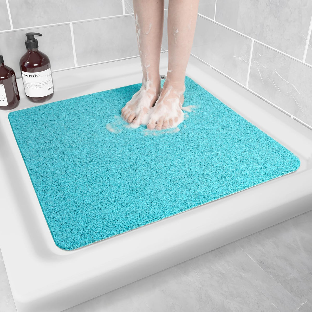 Non-Slip Bathtub Mat, Anti Slip Shower Mat, Fast Drying Bathtub Mats, Foot Scrubber Mat, Anti Slip