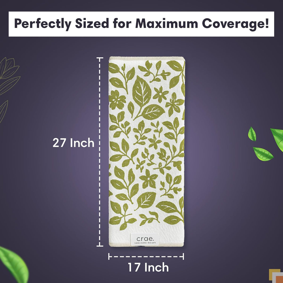 2 Double Sided Microfiber Hand Towels, 17x27 Inches Waffle Design Kitchen Towels Set, Durable &