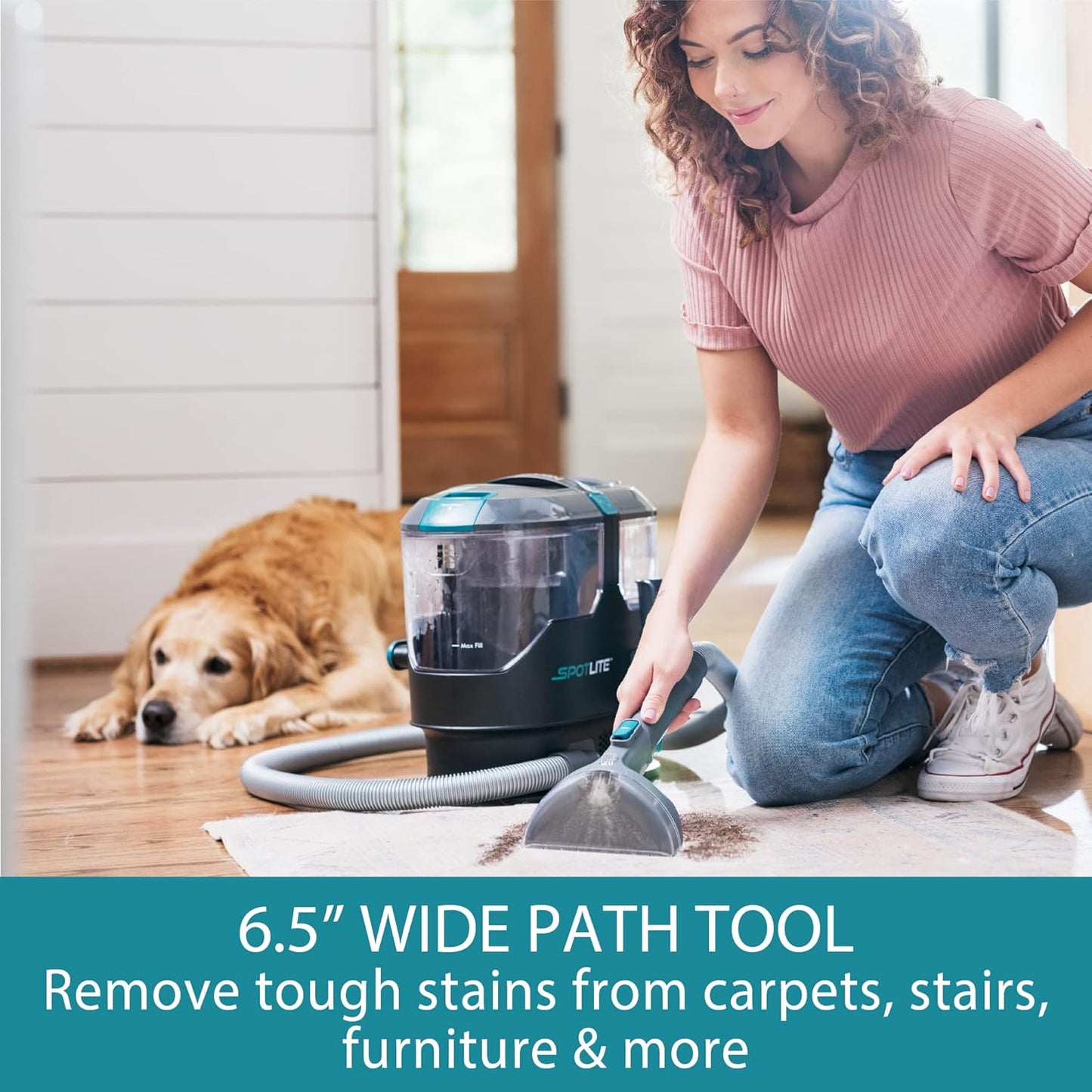 Kenmore KW2001 SpotLite Portable Carpet Spot Cleaner & Pet Stain Remover, 17Kpa Powerful Suction