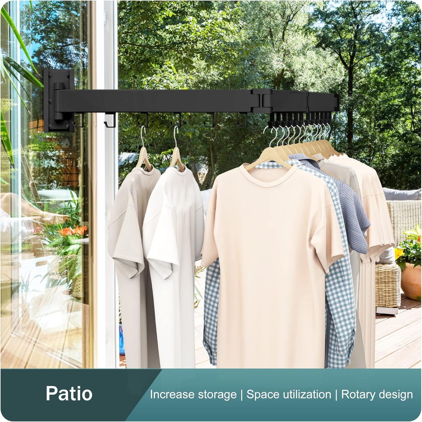 Clothes Drying Rack Wall Mounted,Drying Rack Clothing,Laundry Drying Rack,Wall Mount Clothes Hanger