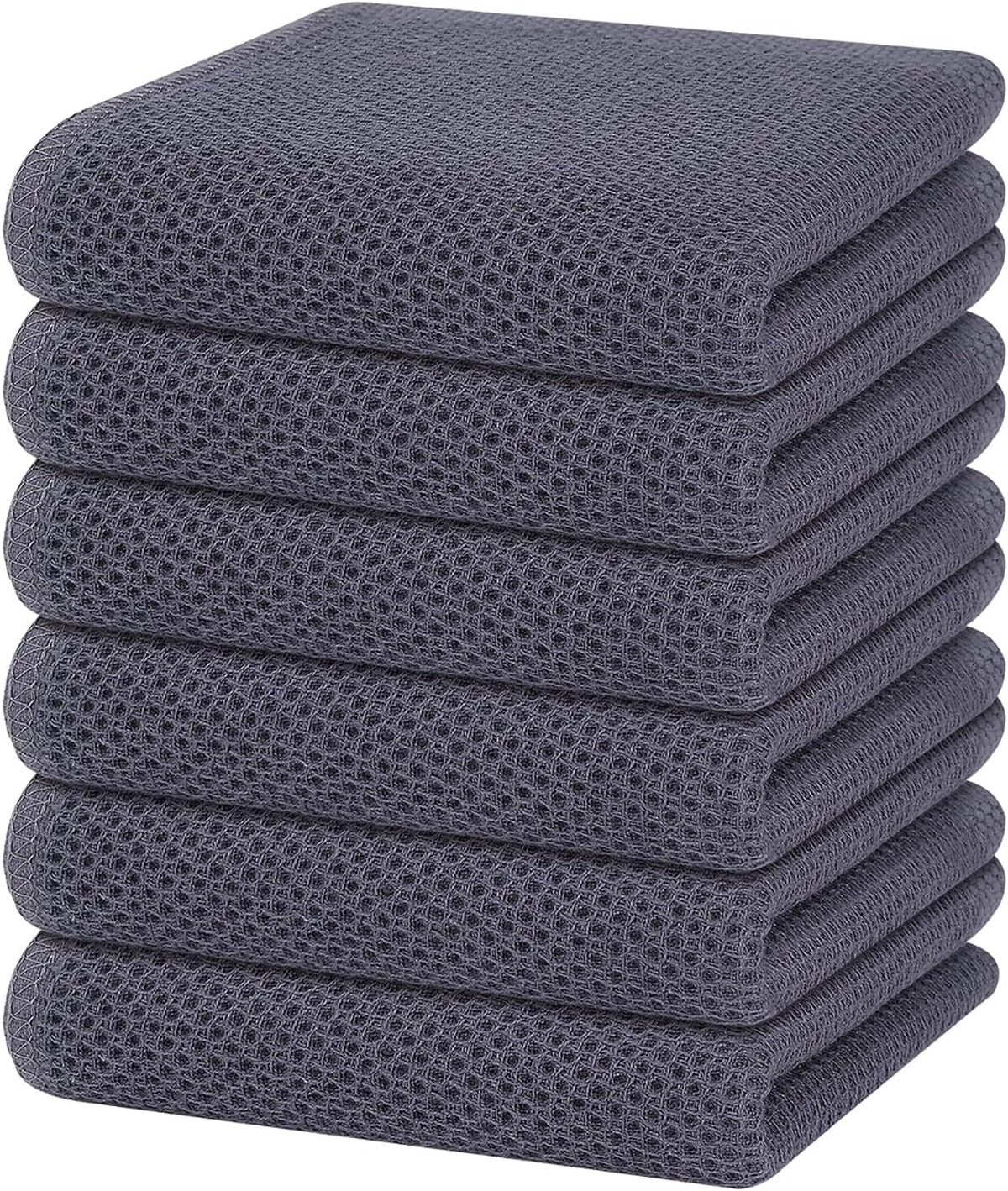 Homaxy 100% Cotton Waffle Weave Kitchen Dish Towels, Ultra Soft Absorbent Quick Drying Cleaning