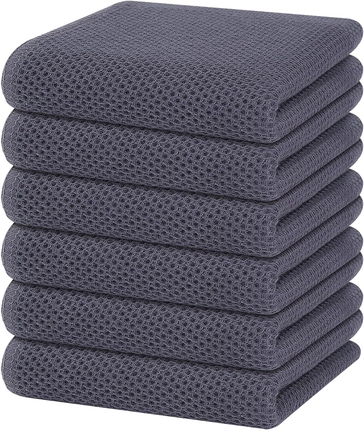 Homaxy 100% Cotton Waffle Weave Kitchen Dish Towels, Ultra Soft Absorbent Quick Drying Cleaning