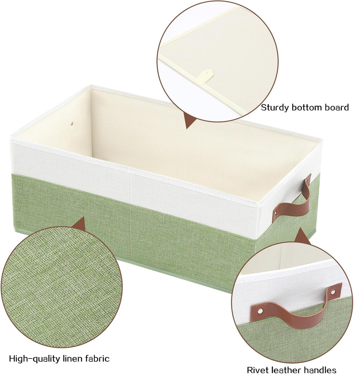 3 Pack Large Capacity Storage Bins Closet Organizer for Shelves, Fabric Closet Storage Baskets