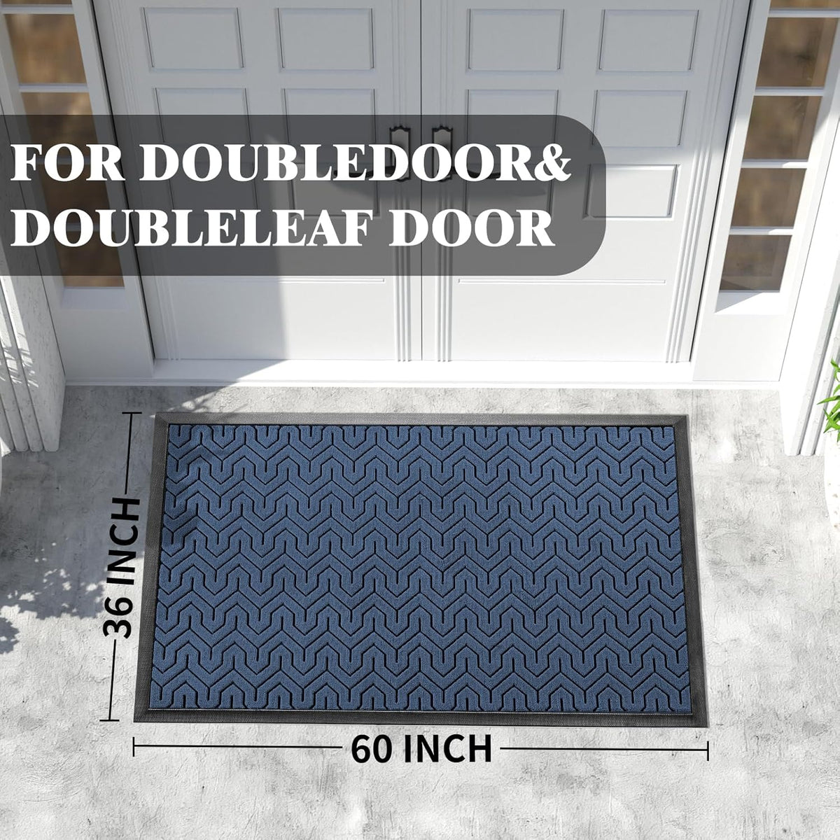 Yimobra Extra Large Door Mat Outside Entrance 60x32, Waterproof Heavy Duty Outdoor Mats for Front