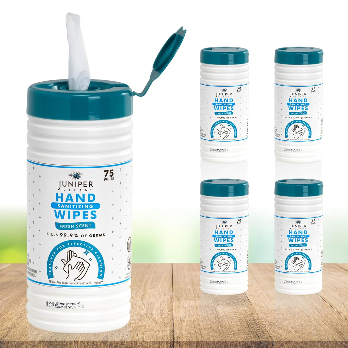 4 Pack Hand Sanitizing Wipes, Alcohol Free 300 Count Canister Disposable Hand Sanitizer Wipes