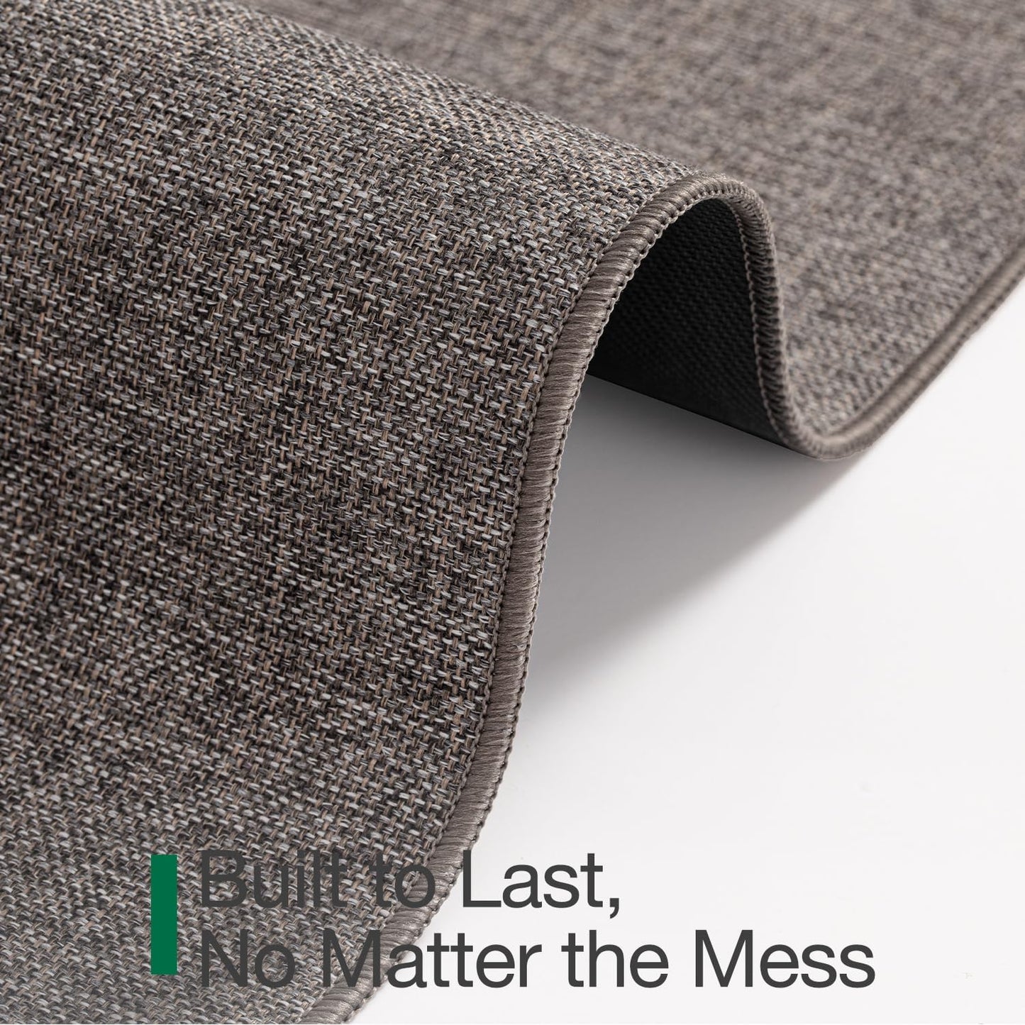 LUMI Ultra Thin Door Mat for Entryway, Low Profile Non Slip Rubber Backing Indoor Doormat, Easy