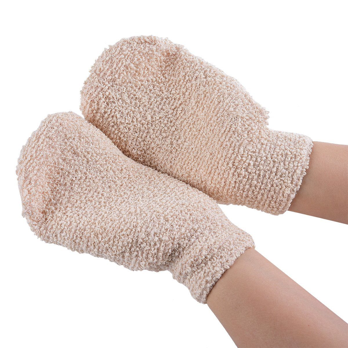 Bath Shower Gloves- Elastic Bath Mitts for Deep Cleansing & Gentle Exfoliation- Machine Washable (2