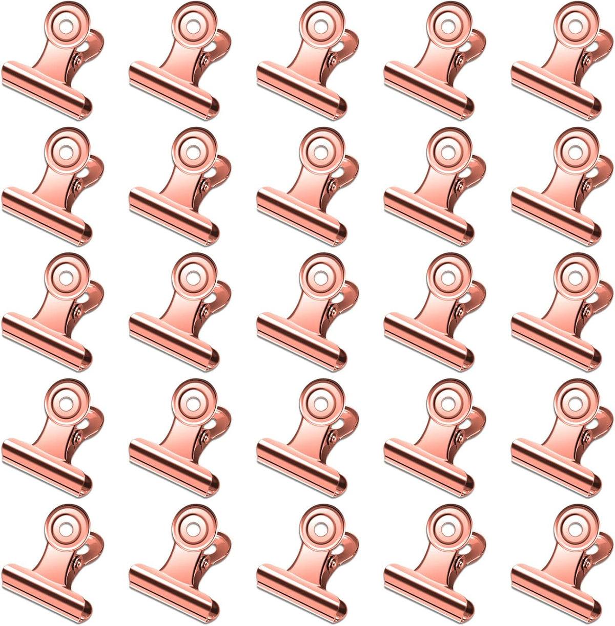 30 Pack Small Bull Clips 0.87 Inch Mini Metal Hinge Clips Binder Paper Hinge Clip for Office, Home