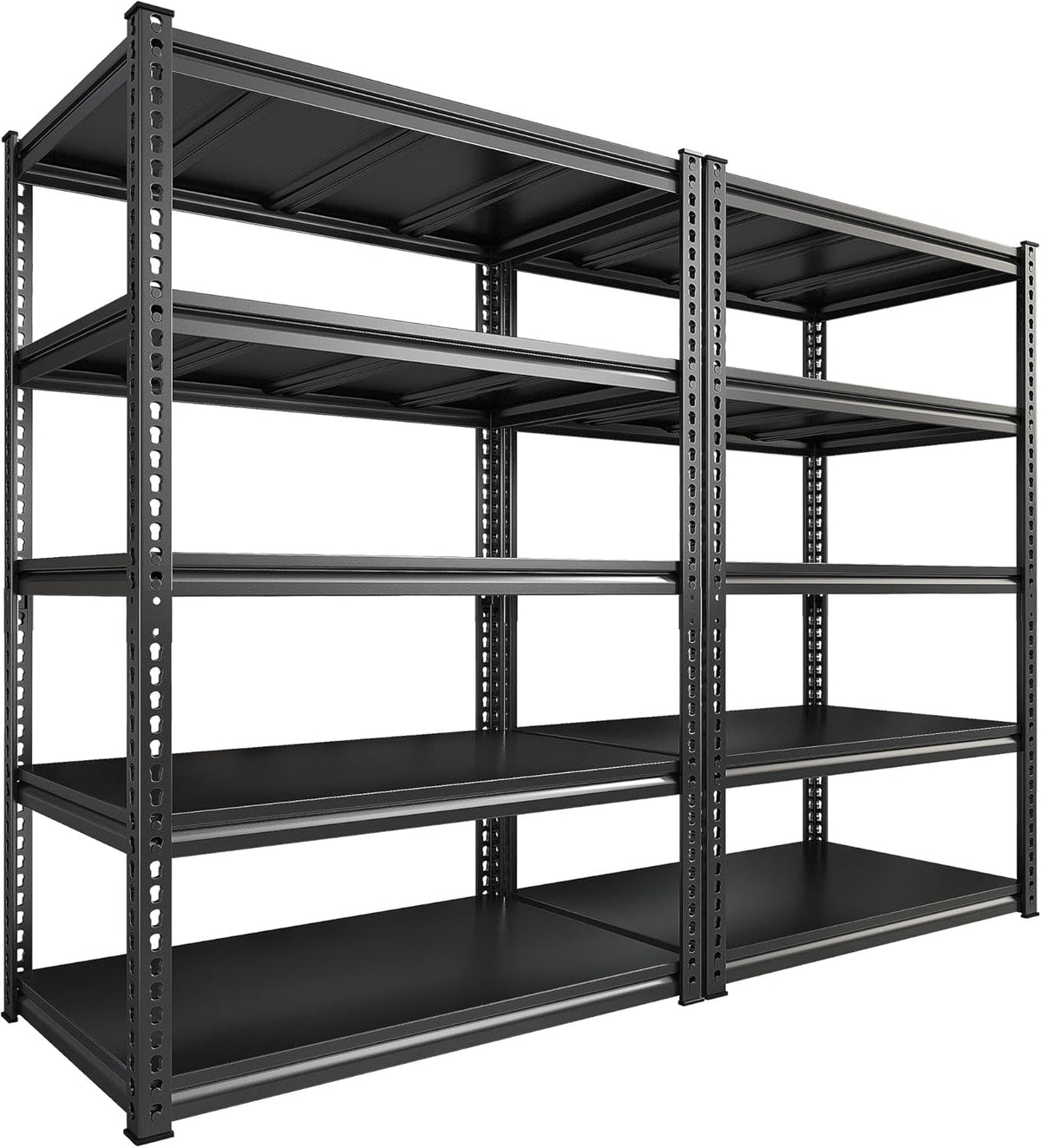 REIBII 72" H Garage Shelving Load 2500 LBS, Heavy Duty Storage Shelves, 5-Tier Adjustable Garage