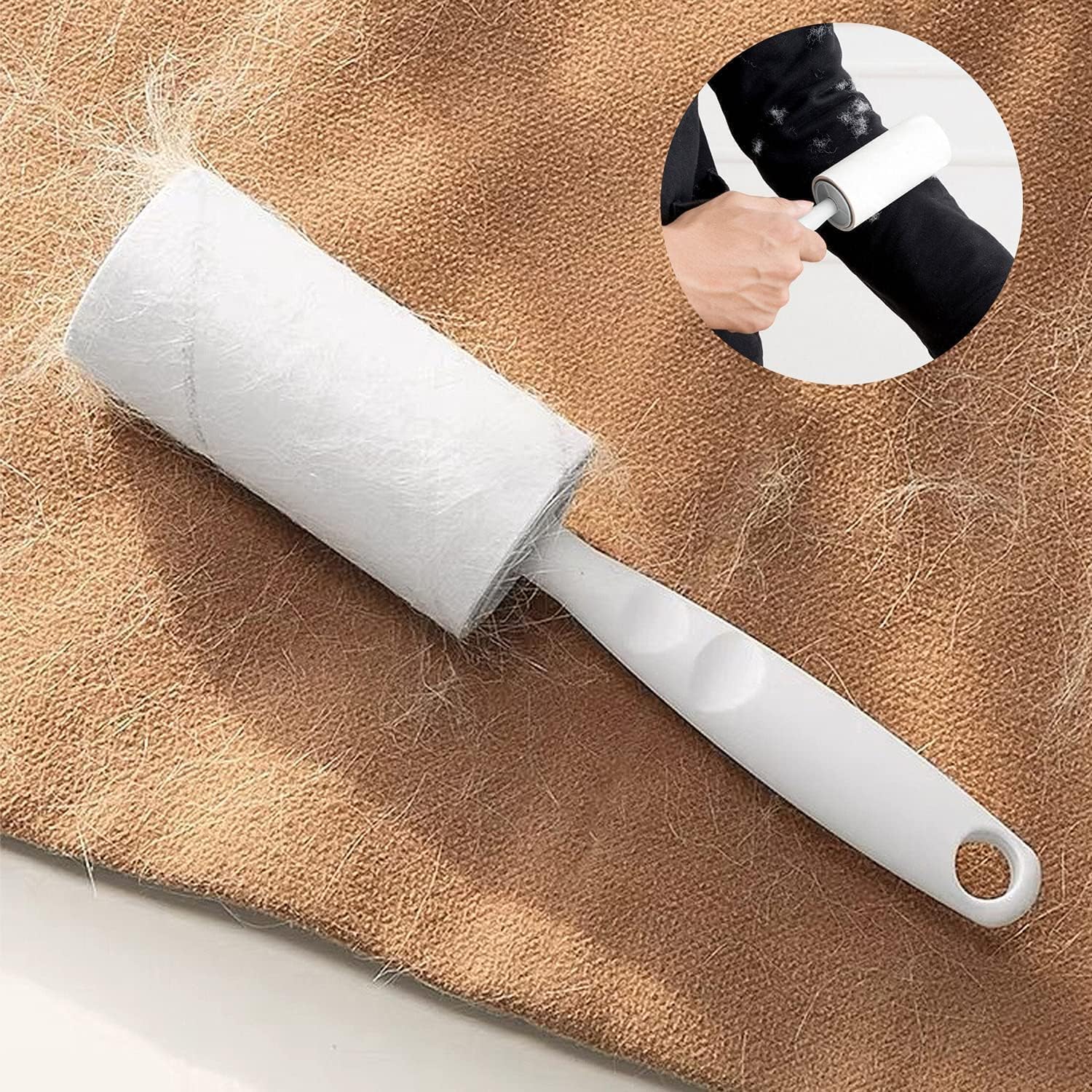 Lint Rollers for Pet Hair Extra Sticky, 400 Sheets Mega Value ，Clothing Hair Remover, Dog and Cat