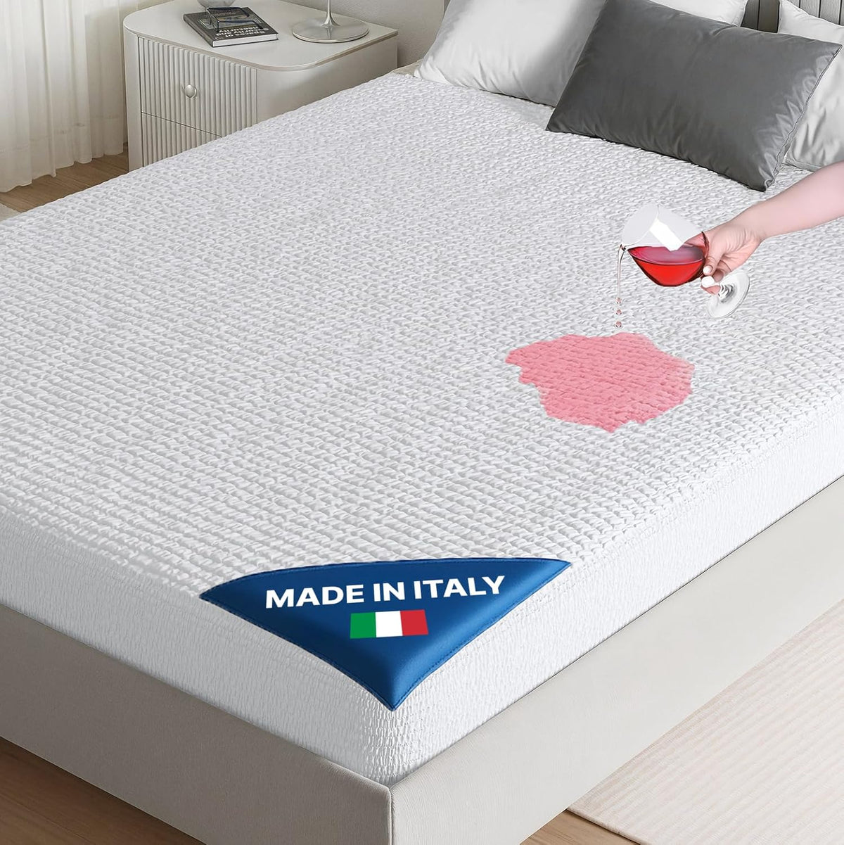 PAULATO BY GA.I.CO Queen Waterproof Mattress Protector – Mattress Cover for Queen Size Bed – Soft