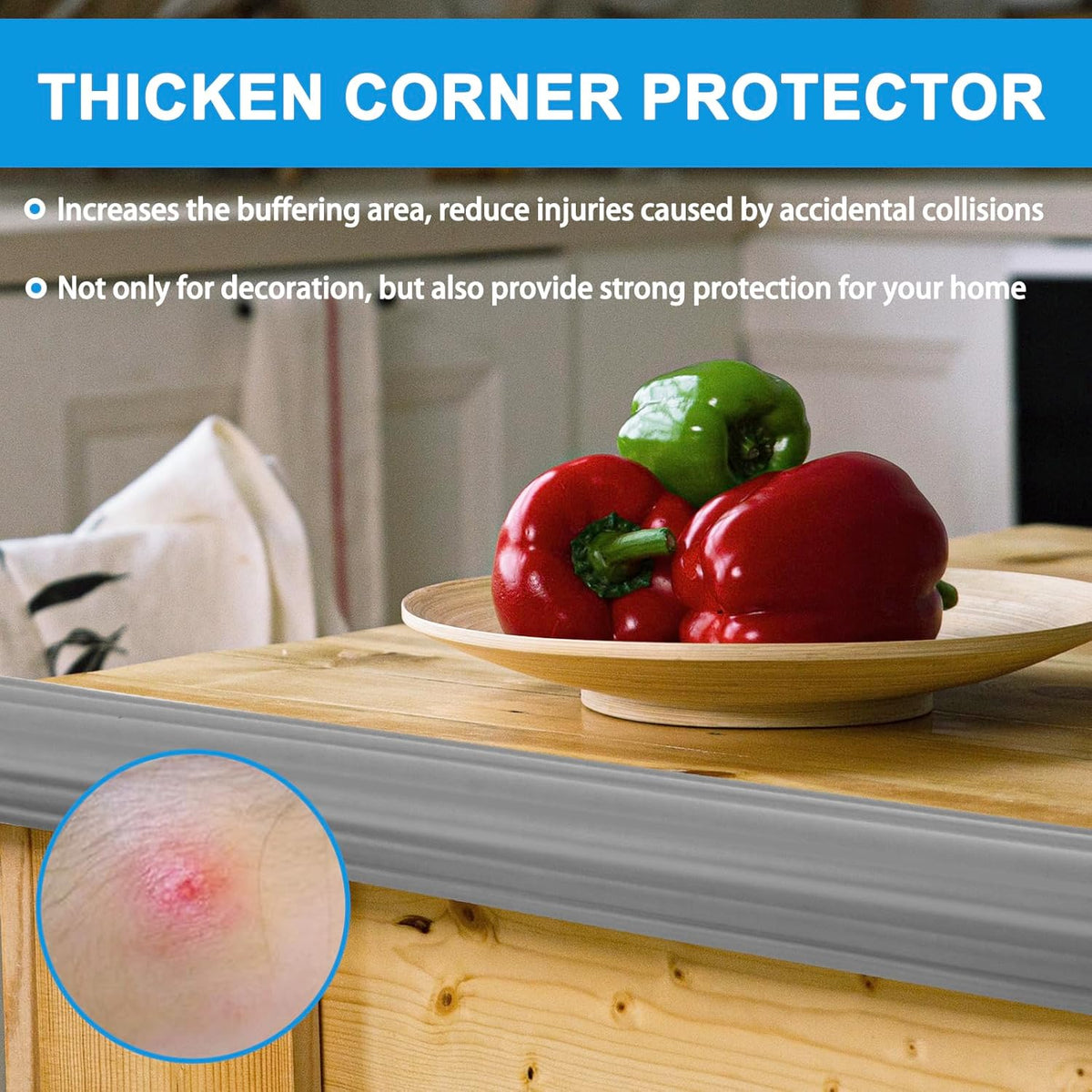 Wall Corner Protector Peel and Stick Corner Trim Molding Flexible Inside & Outside Wall Edge Guard