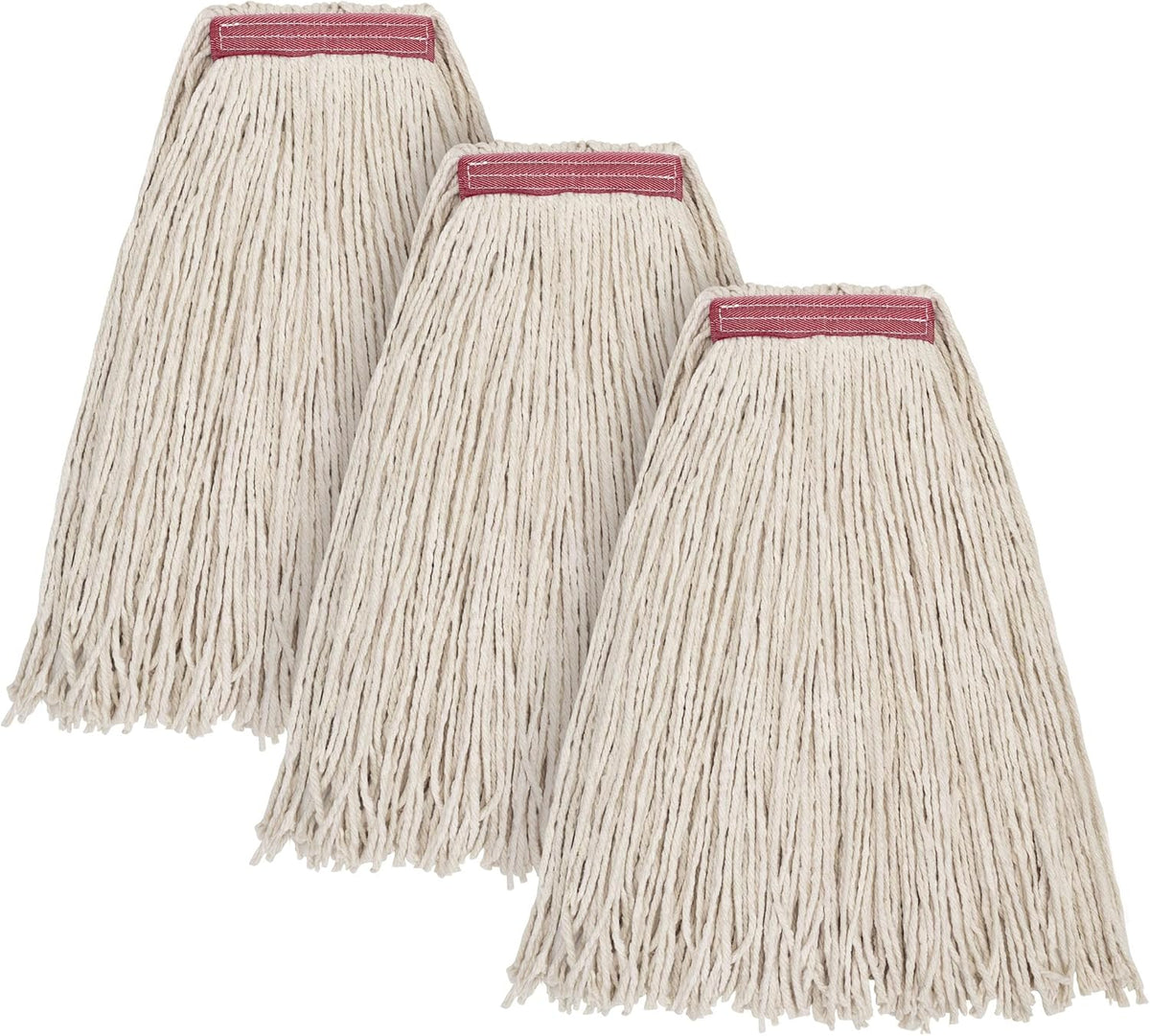 Matthew Cleaning 16oz 3Pack Cotton Floor Mop,Cotton Looped-Open String Heavy Duty String Refills