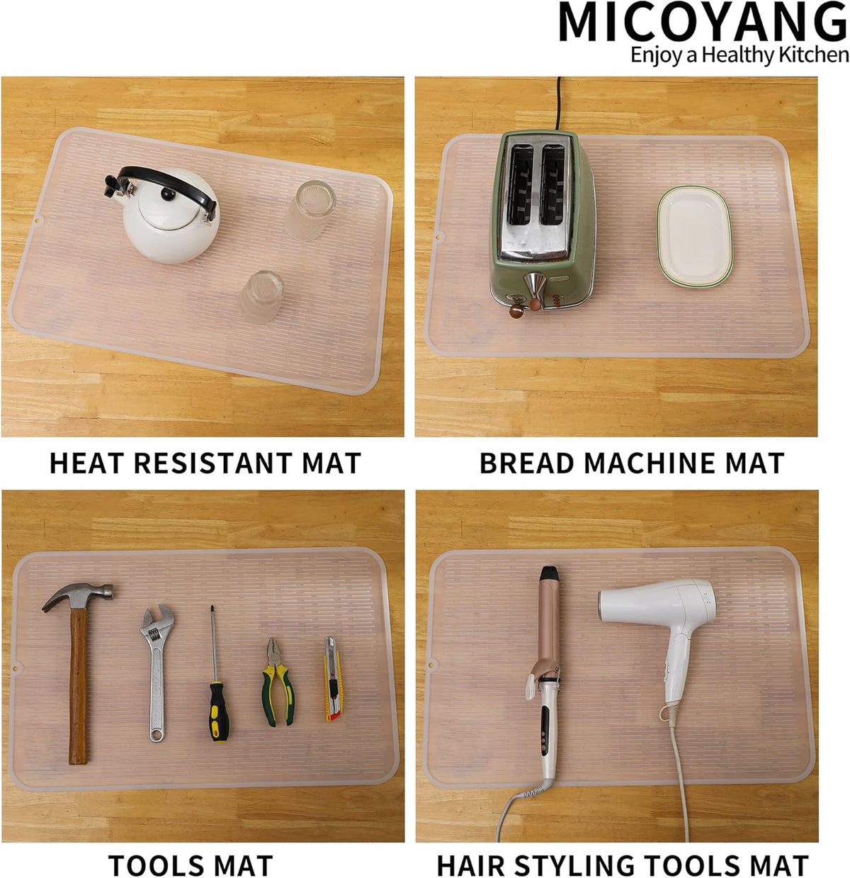 Silicone Dish Drying Mat for Multiple Usage,Easy clean,Eco-friendly,Heat-resistant Silicone Mat for