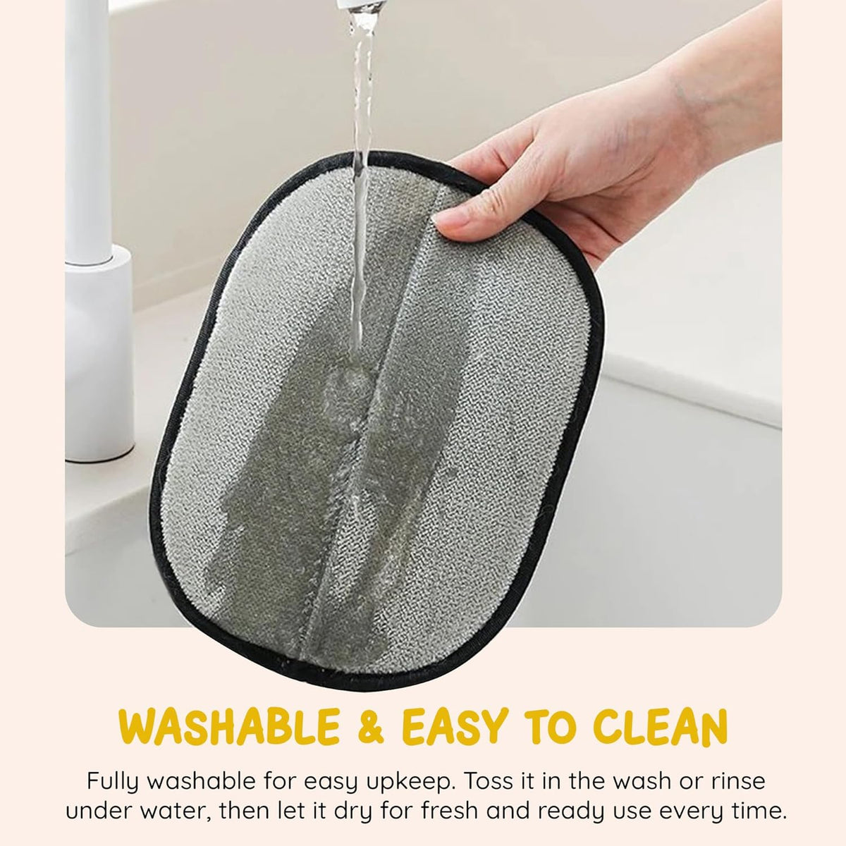 Pet Hair Removal Glove 2-Pack – Reusable Dog & Cat Fur Remover Mitts – Electrostatic Lint Removal