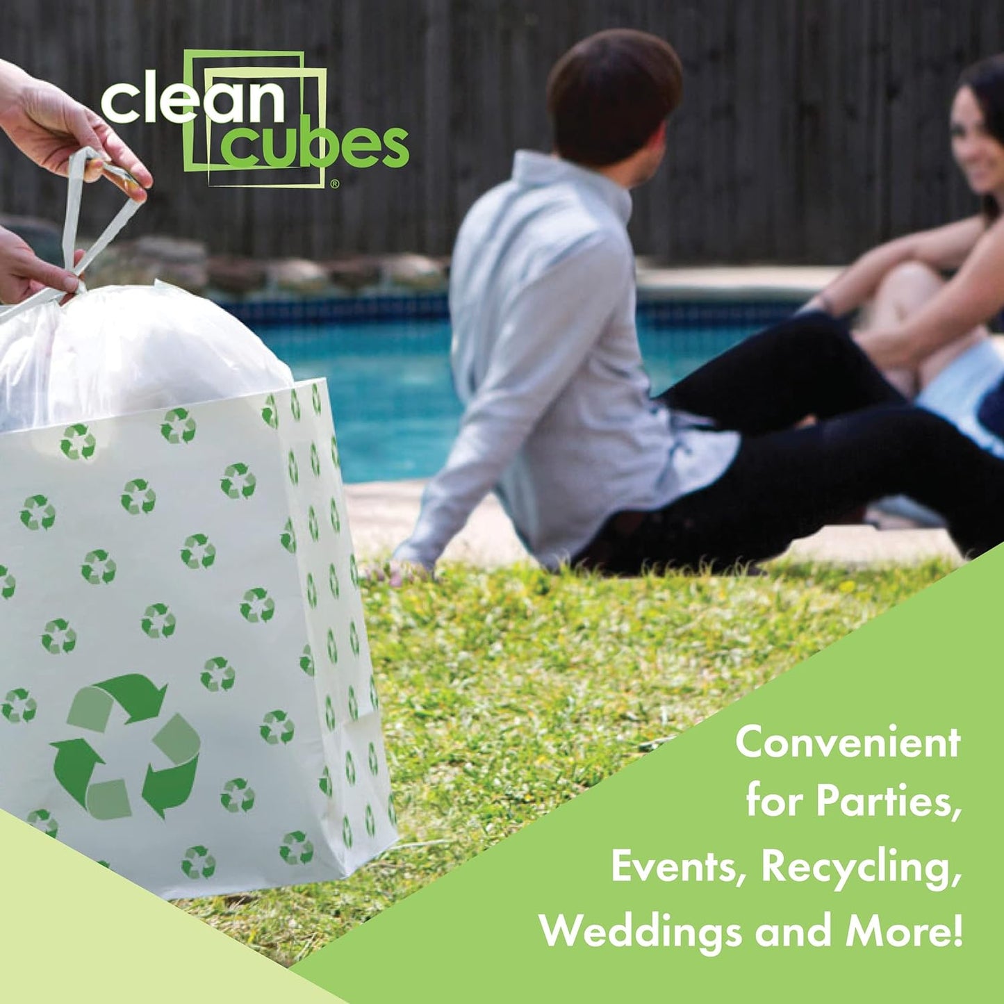 13 Gallon Disposable Pop-Up Trash Cans (6-Pack) with Fitted Bags – Foldable Garbage & Recycling