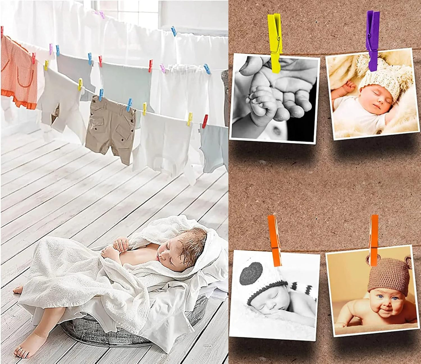 1.9 Inch Red Strong Wood Clothes Pins Hold Xmas Cards Papers Scrapbooking Gloves Socks Laundry Clip