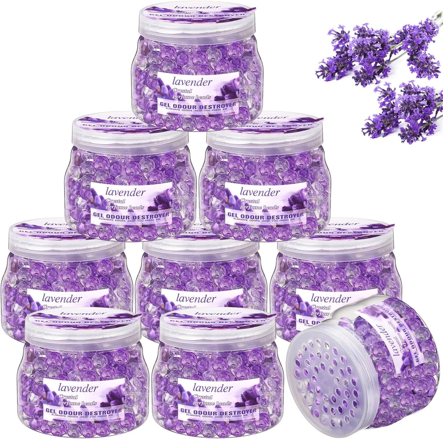 9 Pack Odor Eliminator Gel Beads Bulk 10 Ounces Air Freshener Gel Beads Odor Eliminator for Home