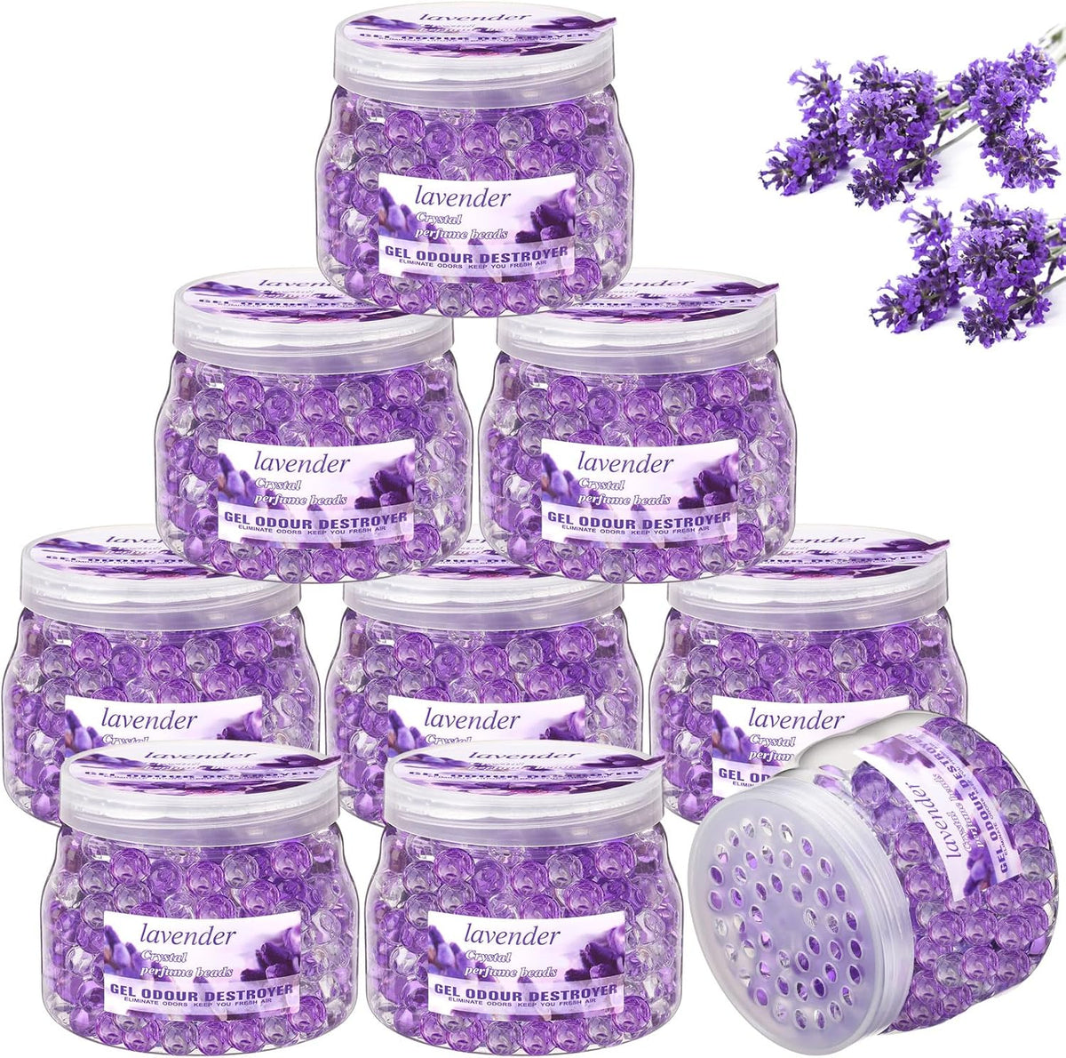 9 Pack Odor Eliminator Gel Beads Bulk 10 Ounces Air Freshener Gel Beads Odor Eliminator for Home