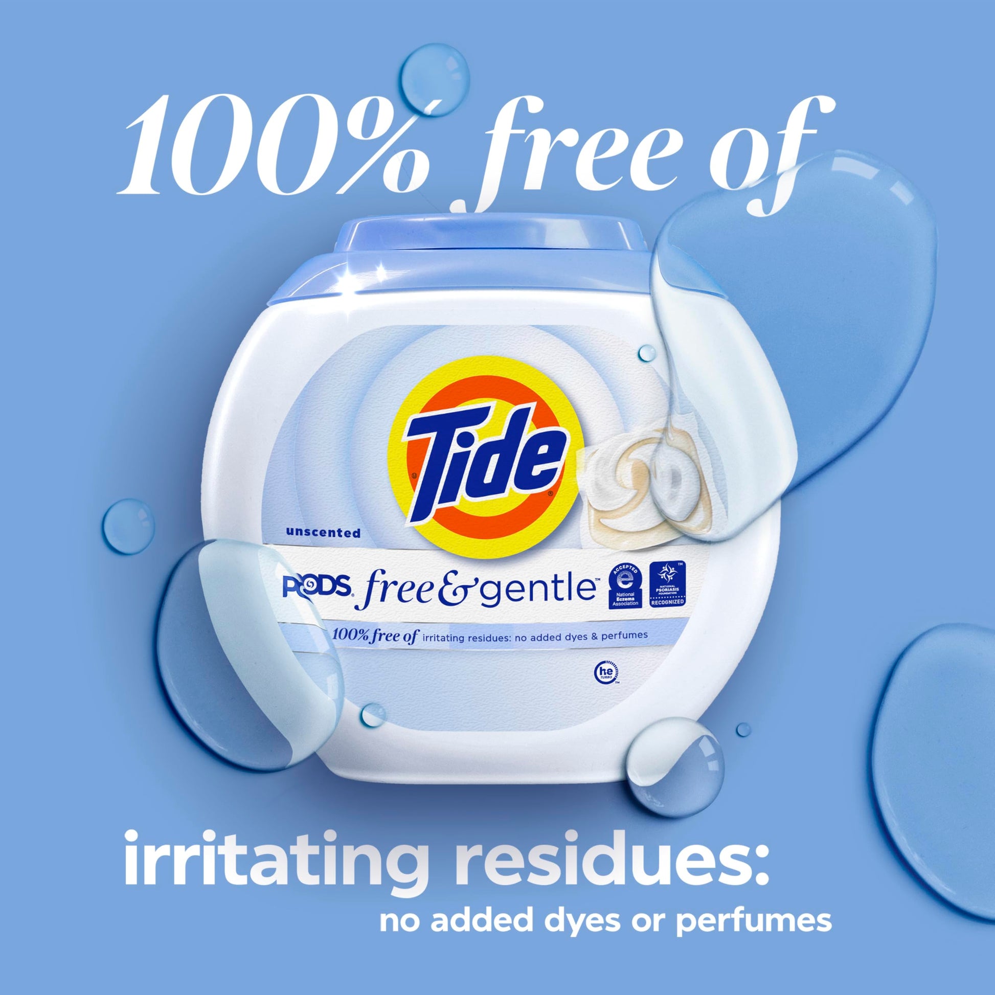 Tide PODS Free & Gentle Laundry Detergent Soap Pacs, 112 Count, Tide PODS Laundry Detergent