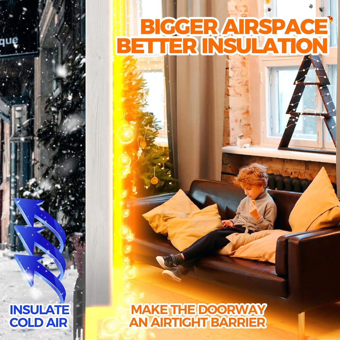 Holikme Door Draft Stopper Under Door Draft Blocker Insulator Door Sweep Weather Stripping Noise
