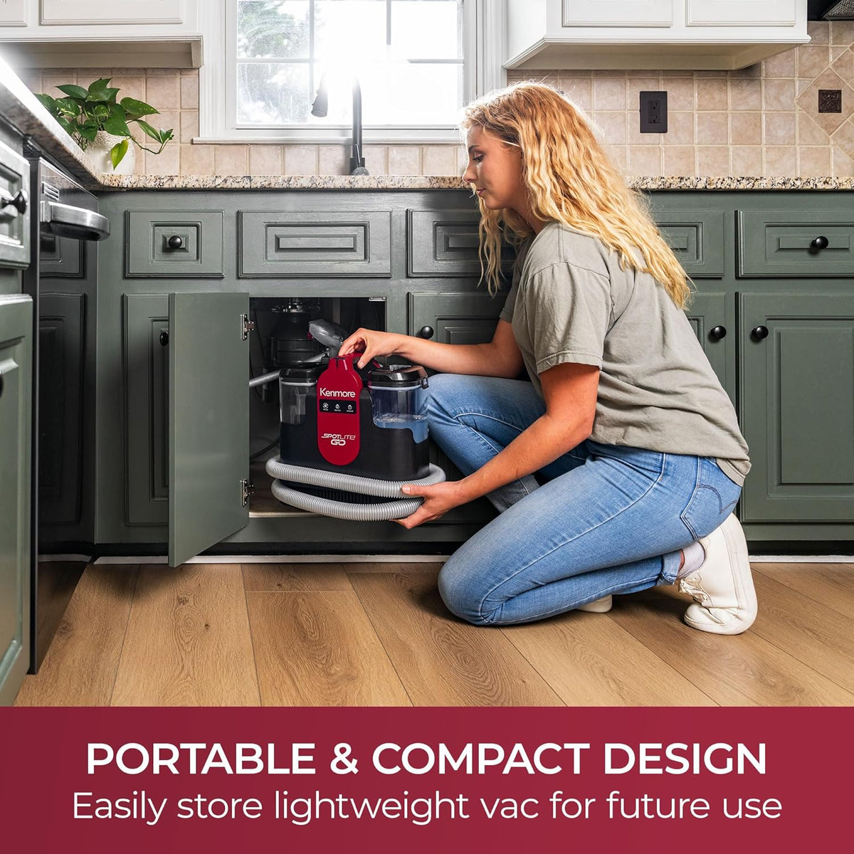 Kenmore KW1050 SpotLite™ Go Portable Heated Carpet & Upholstery Spot Cleaner, 16Kpa Power Suction