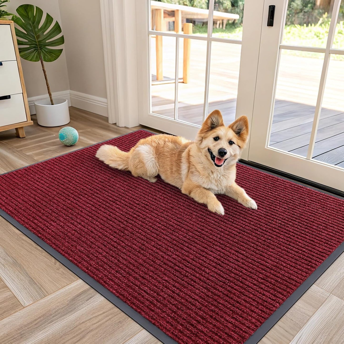 OLANLY Front Door Mat Indoor Outdoor Entrance, Waterproof Heavy Duty Doormat, Fade Resistant, Low