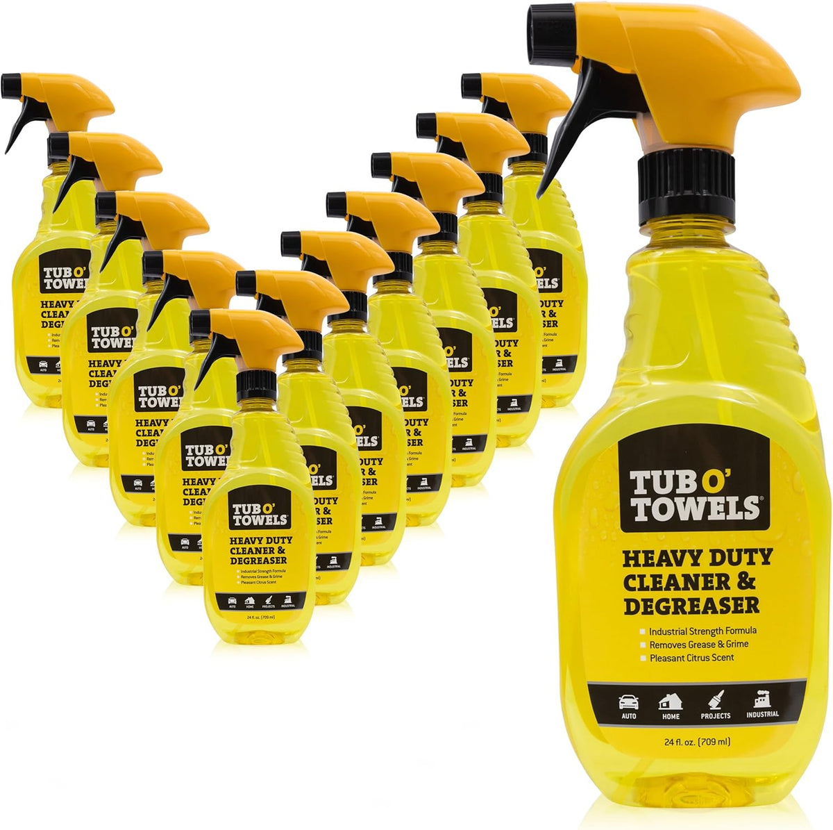 Tub O' Towels Heavy Duty Cleaner and Degreaser Spray Helps in Removing Oil Tar Paint Dirt Caulk