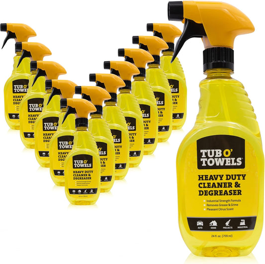 Tub O' Towels Heavy Duty Cleaner and Degreaser Spray Helps in Removing Oil Tar Paint Dirt Caulk
