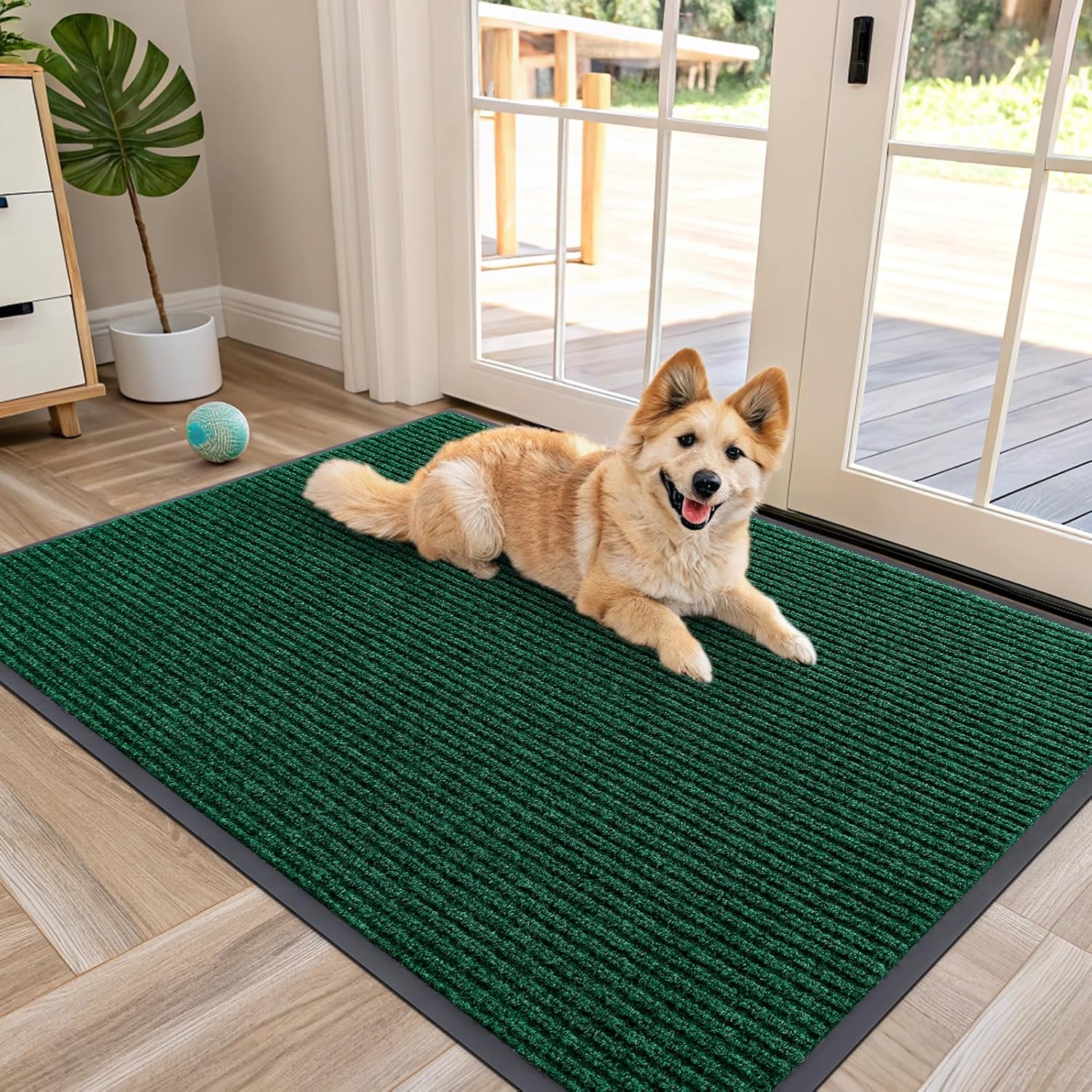 OLANLY Front Door Mat Indoor Outdoor Entrance, Waterproof Heavy Duty Doormat, Fade Resistant, Low