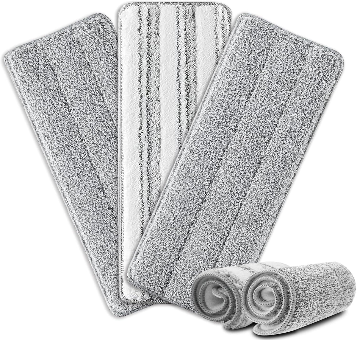 Flat Mop Pads, 3 Pack 13" X 4.9" Microfiber Mop Pad/Refill/Head, Mop Pads Washable Microfiber
