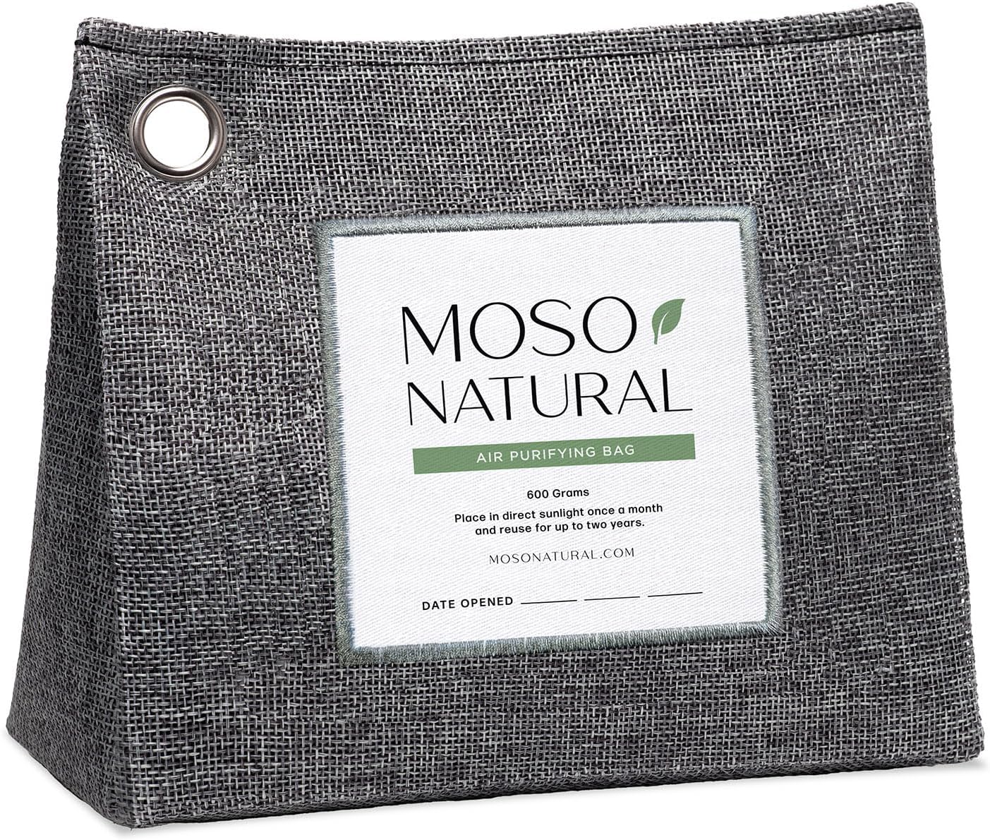 Moso Natural Air Purifying Bag 600g, Premium Bamboo Charcoal Odor Absorber, Room Deodorizer for