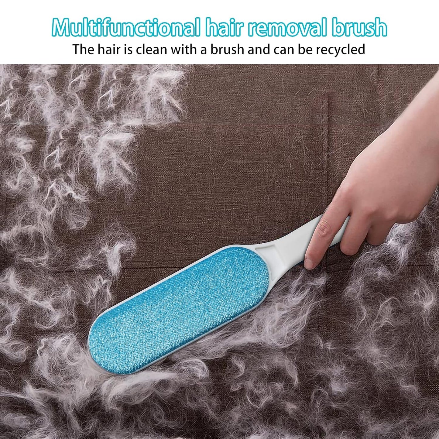 2 Pack Furniture Lint Remover Brushes, Double Sided Self Cleaning Loose Hair Catcher for Pet, Hair