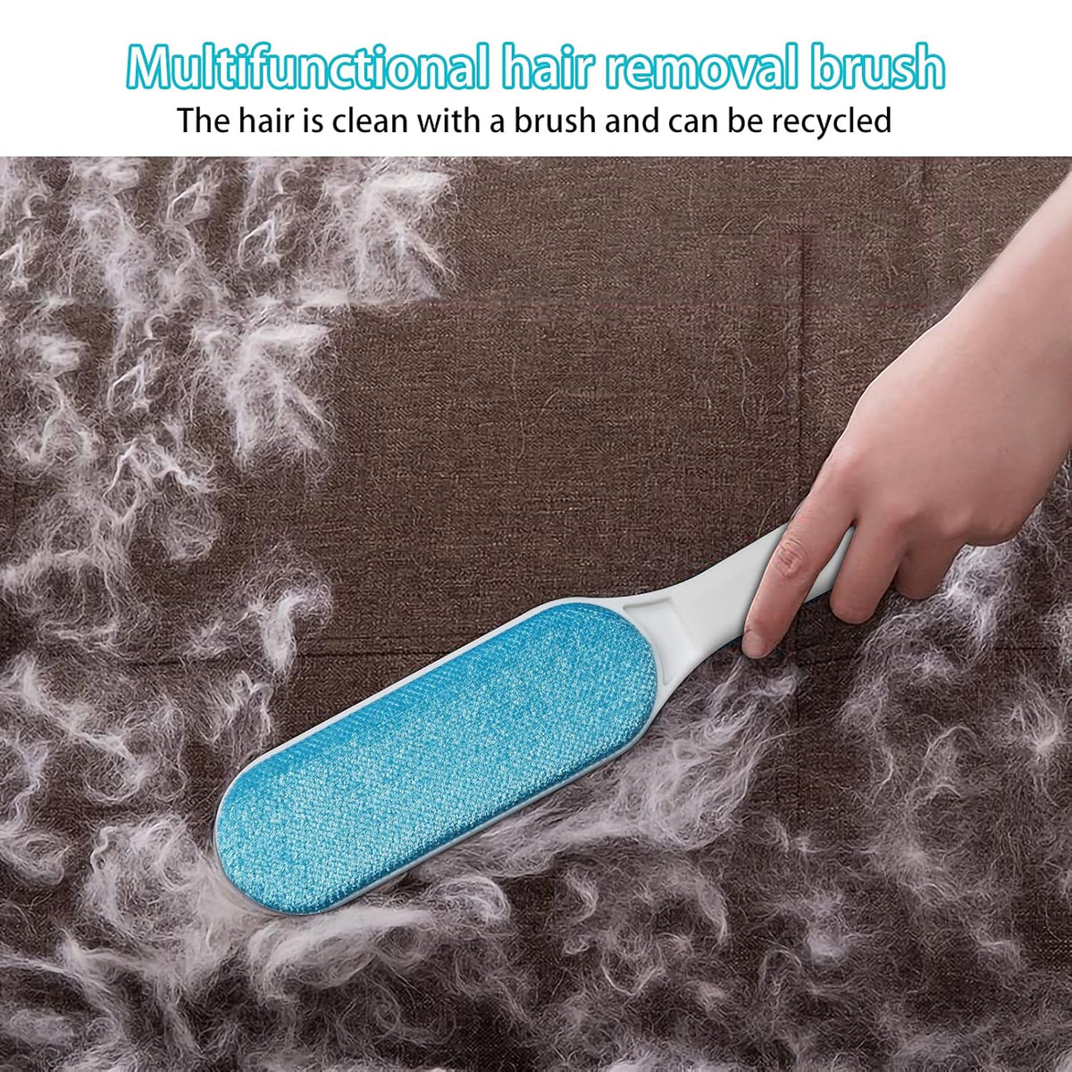 2 Pack Furniture Lint Remover Brushes, Double Sided Self Cleaning Loose Hair Catcher for Pet, Hair