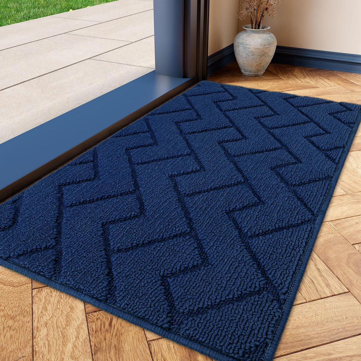 hicorfe Indoor Doormat,Front Back Door Mat TPR Backing Non Slip Mats 20"x31.5" Absorbent Resist