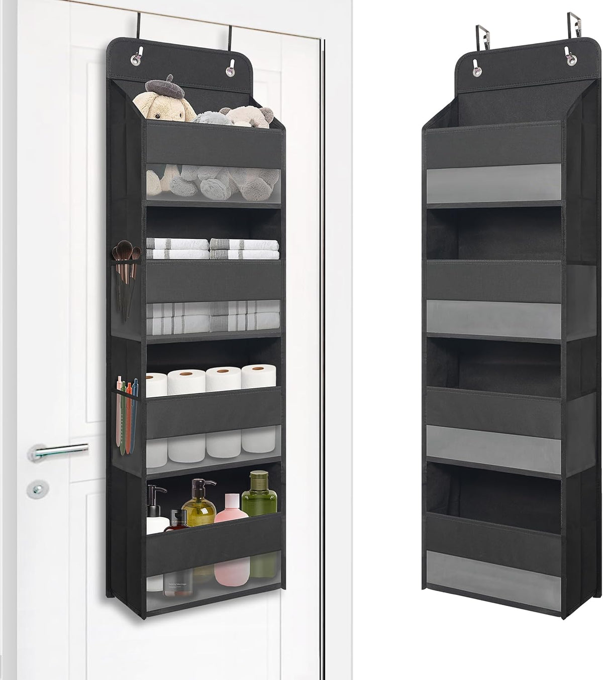 Over The Door Hanging Organizer with 4 Large Pockets – Closet, Bathroom, Nursery, Bedroom, Dorm