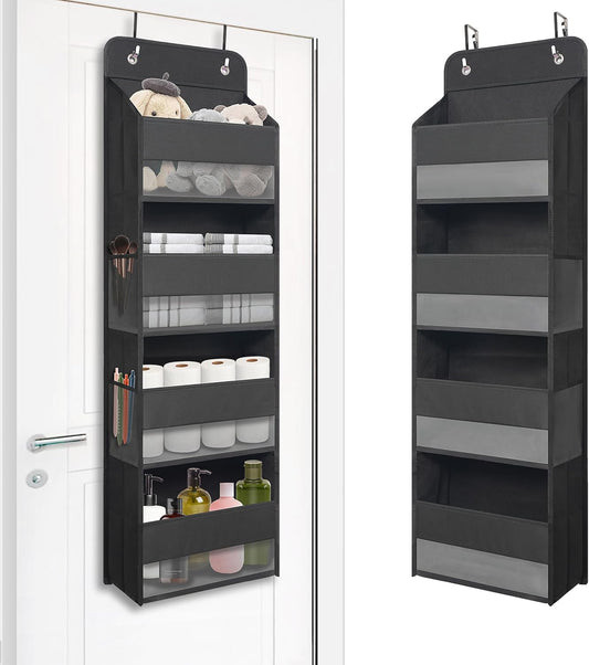 Over The Door Hanging Organizer with 4 Large Pockets – Closet, Bathroom, Nursery, Bedroom, Dorm