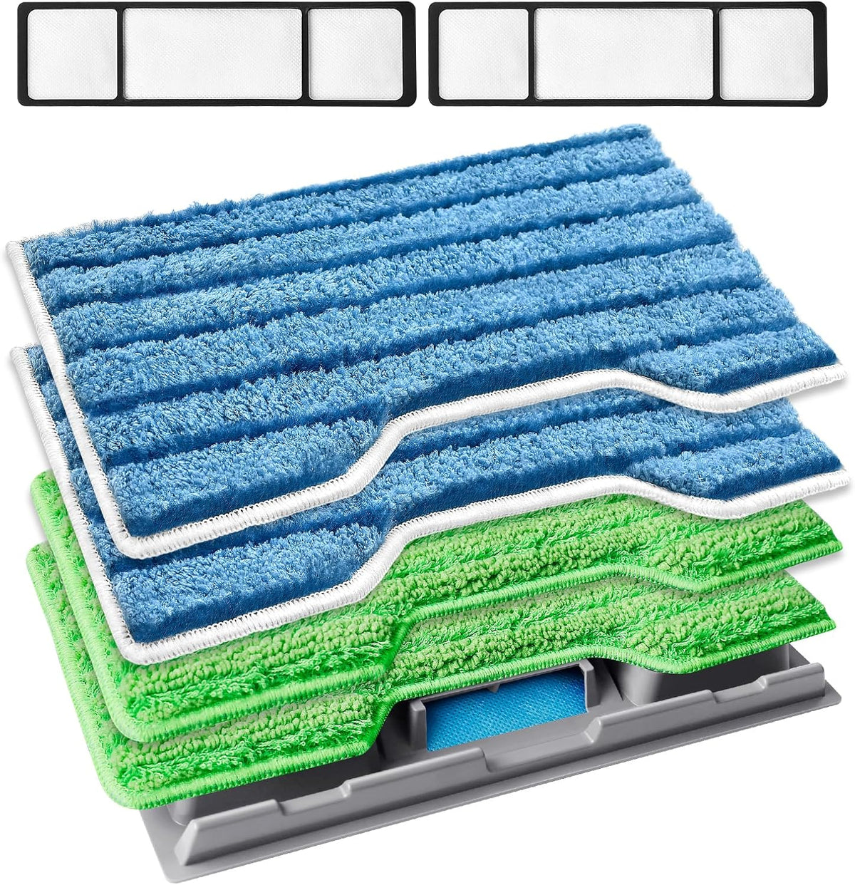 KEEPOW Reusable Replacement Pads Compatible with Shark Vac Mop VM252 VM200 VC205 VM250 /QM250 VM190