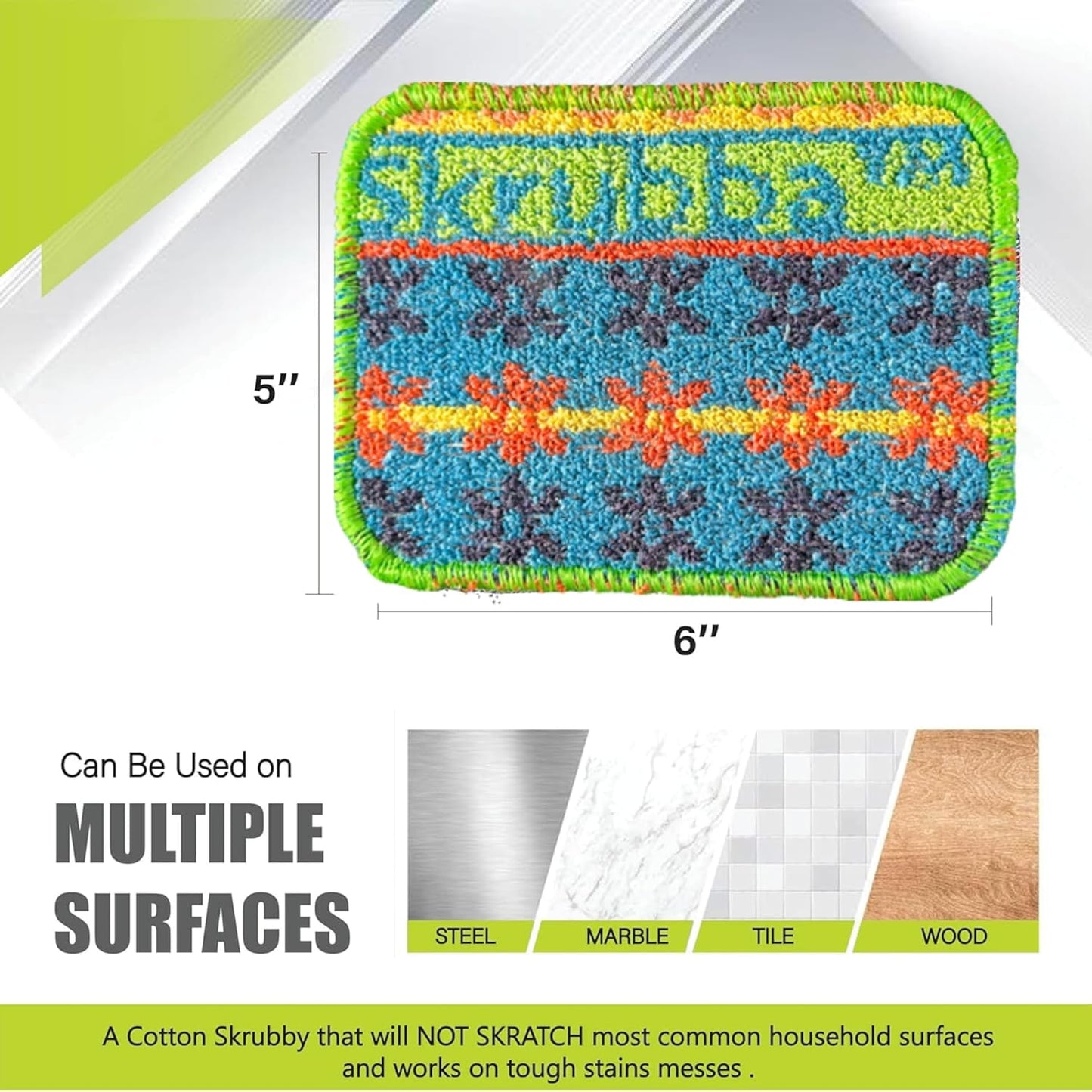 Wet-it! Skrubba 3-Pack Reusable Dish Scrubbers – Non-Scratch Scouring Pads for Kitchen & Household