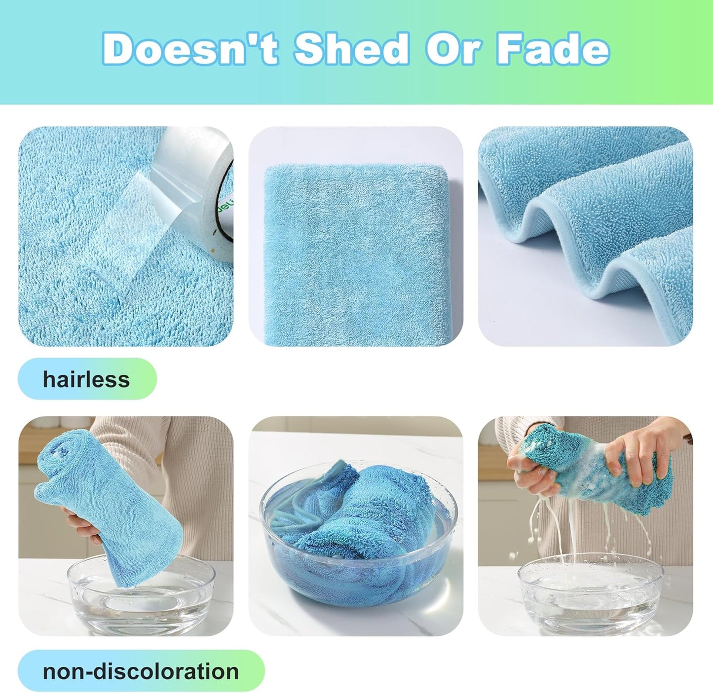 JOYMOOP Microfiber Towels for Cars, 35.4" x 23.6" Car Drying Towel, Blue Reusable Car Towel, Quick