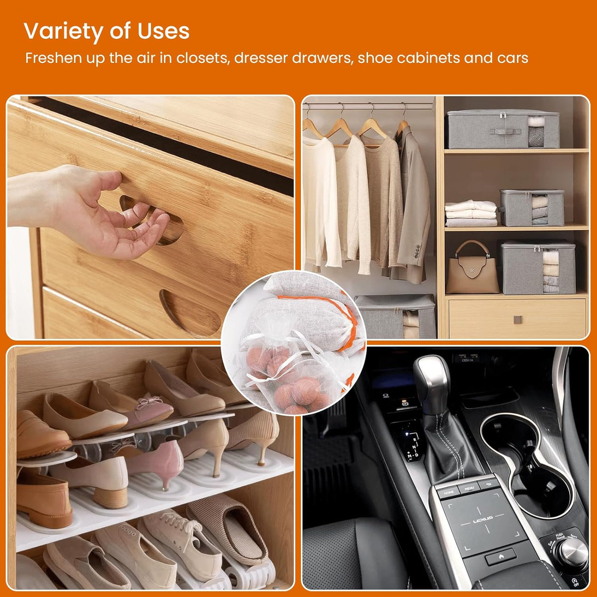 Homode Cedar Blocks for Clothes Storage, Cedar Balls and Cedar Chips for Closets and Drawers