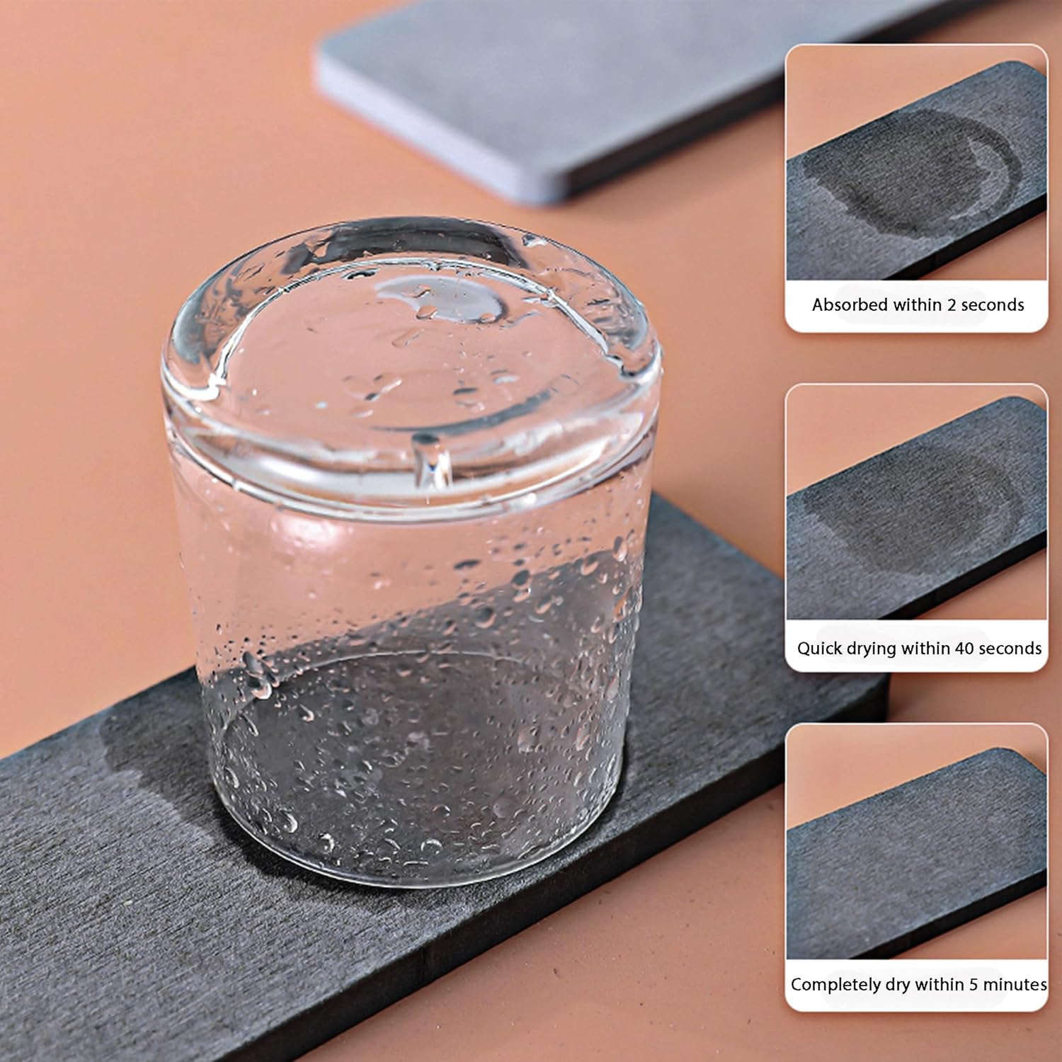 2 Pcs Water Absorbing Stone Trays, Kitchen/Bathroom Sink Soap Dish, Diatomite Tray Used for Hand