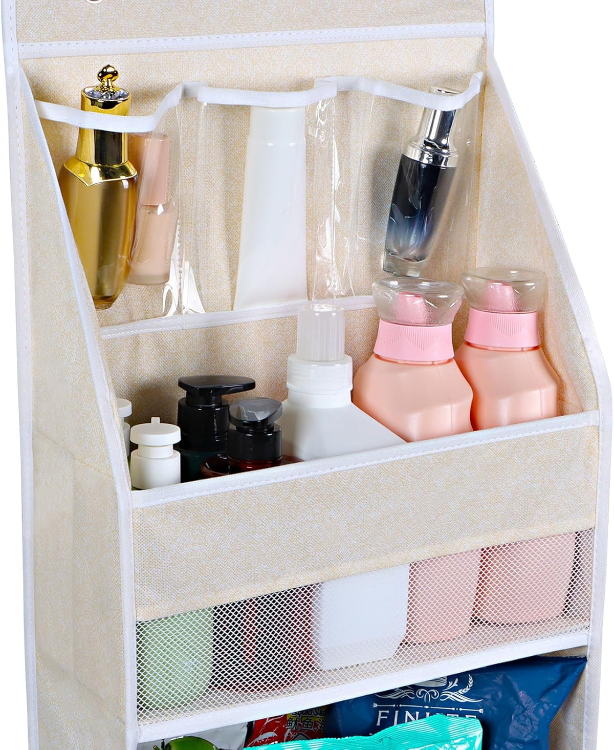 Univivi 5-Shelf Over Door Hanging Organizer Fabric Door Storage with 4 Large Pockets and 3 Small
